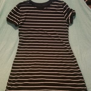 Black & White Striped Mini Dress
